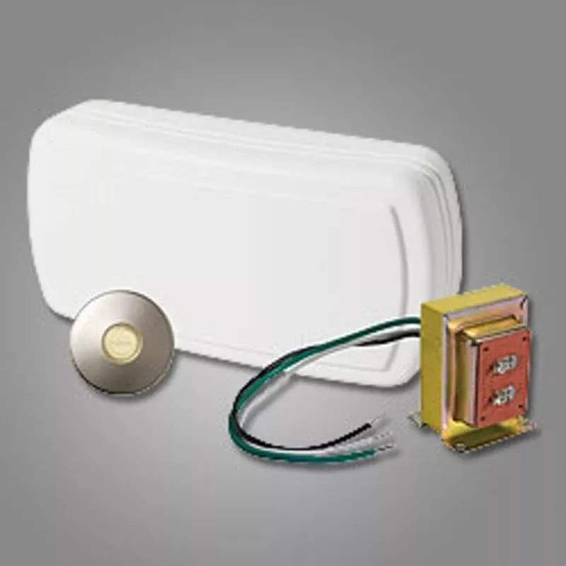 Wired Chime Kit, (1) Pushbutton, (2) Note Chime, Surface Mount, White By Nutone BK131LSN