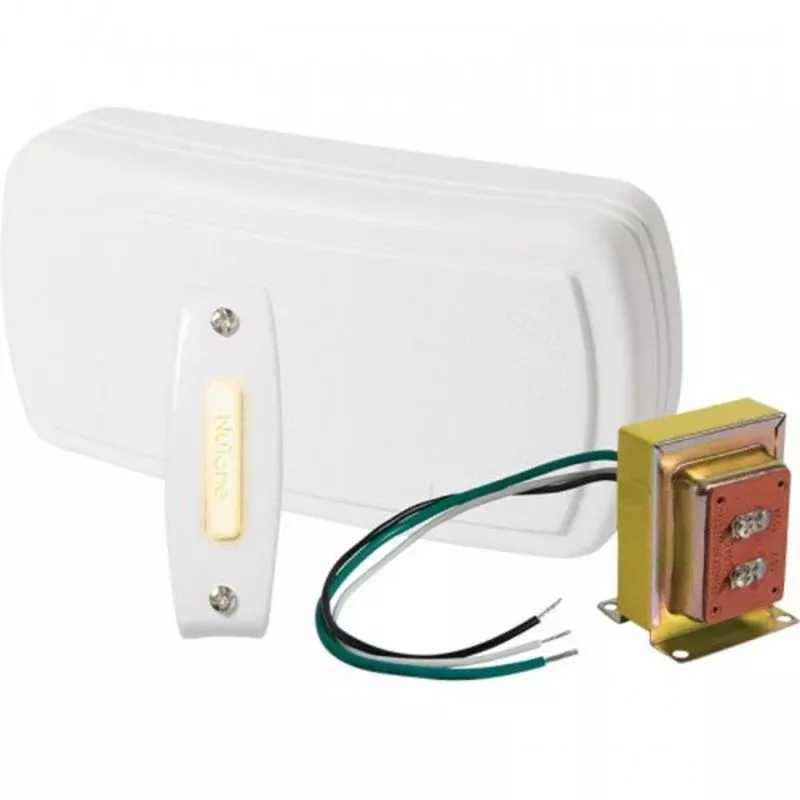 Wired Chime Kit, Illuminated, 1-Pushbutton, Surface Mount, White By Nutone BK115LWH