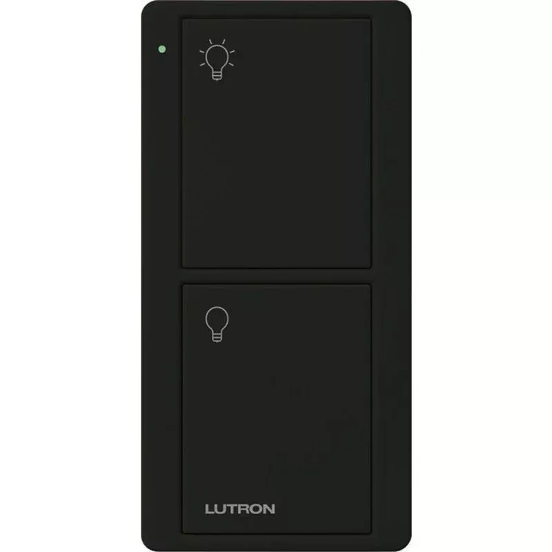 Wireless Remote Control, 2 Button, Icon, Pico, Black By Lutron PJ2-2B-GBL-L01