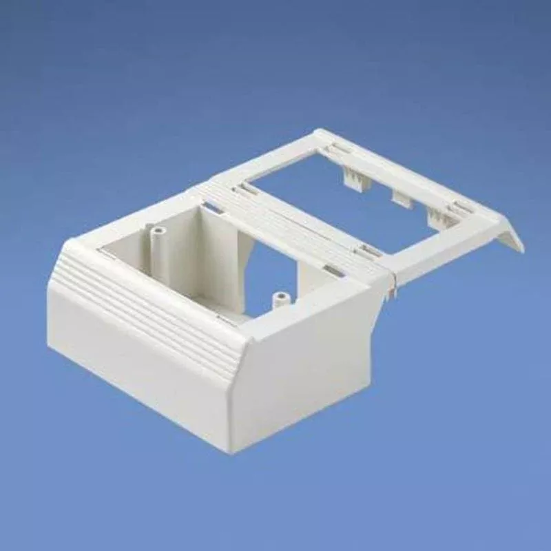 Workstation Outlet Box, T-70, PVC, Off-White By Panduit T70WC2IW