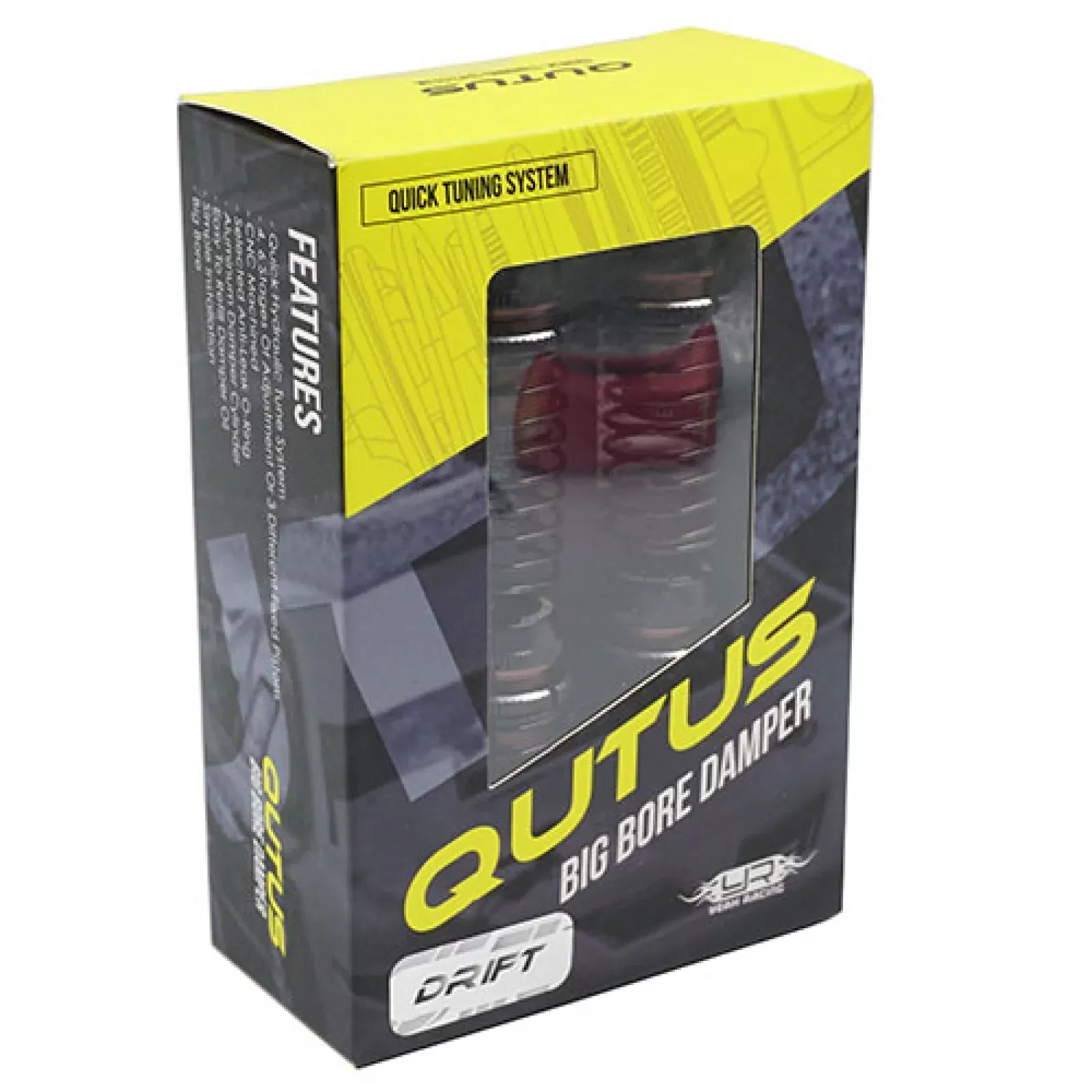 YEAH RACING 2055BK QUTUS CHALLENGER 55MM DAMPER SET FOR 1/10