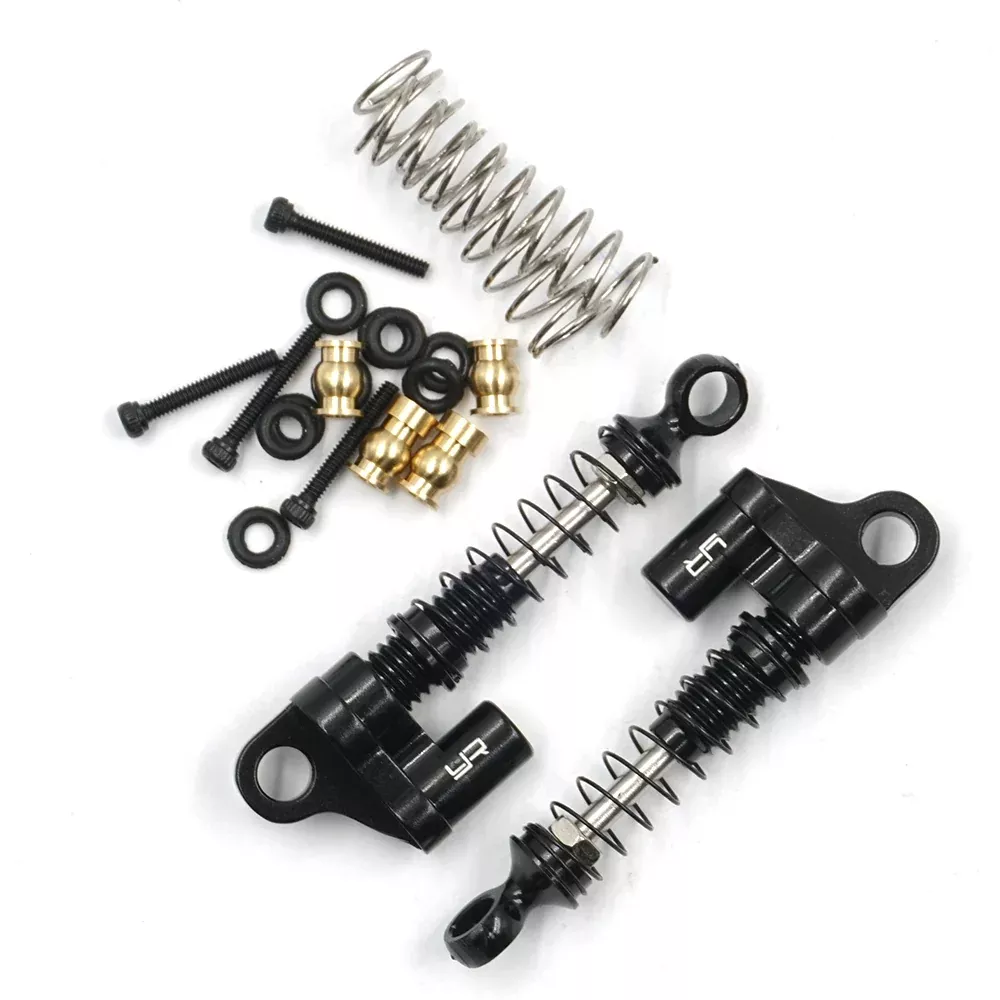 YEAH RACING ALUMINUM SHOCK PAIR FOR AXIAL SCX24 BLACK