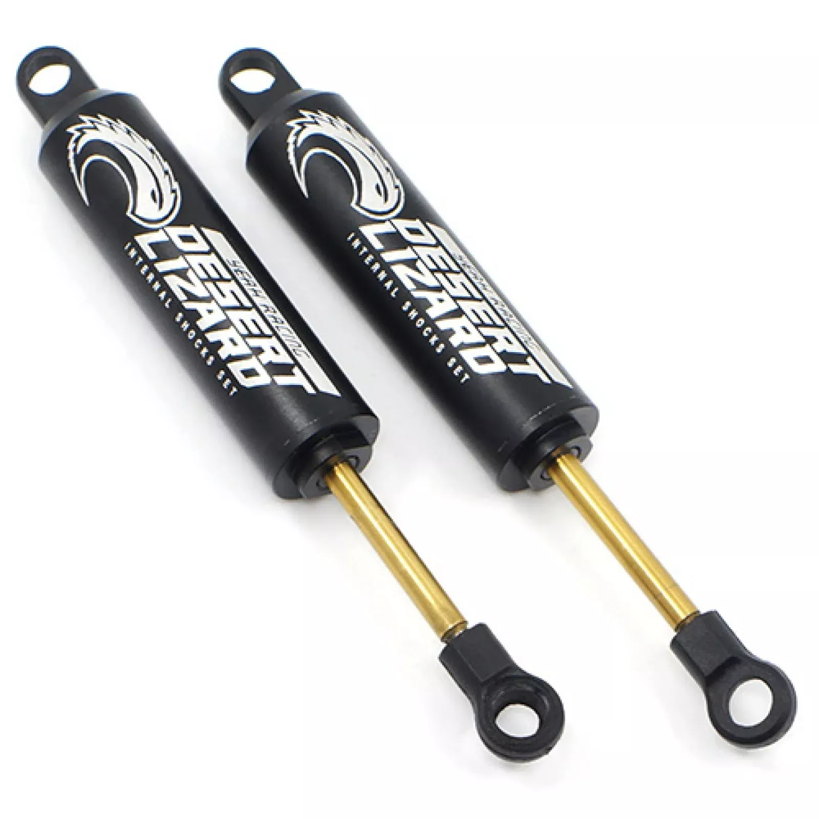 YEAH RACING DDL-100BK 100MM DESERT LIZARD TWO STAGE INTERNAL SPRING DAMPER PAIR BLACK FOR CRAWLER