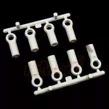 YEAH RACING M3 PLASTIC BALL END 4.8X15MM 8PCS WHITE