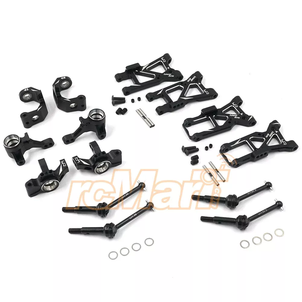 YEAHRACING ALUMINUM ESSENTIAL CONVERSION KIT FOR TRAXXAS FORD GT 4 TEC 2.0 BLACK