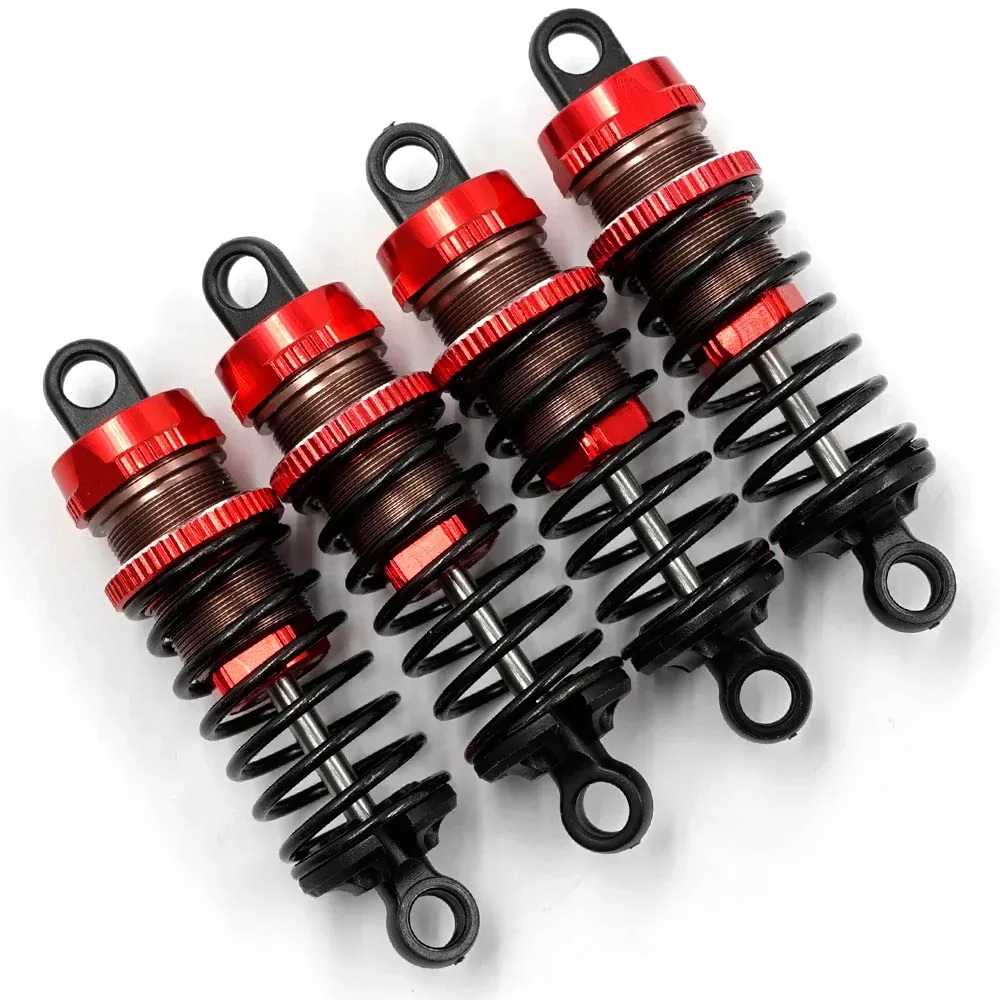 YEAHRACING BBG-0060RD ALUMINUM BIG BORE 60mm DAMPER SET 4PCS FOR 1/10 RC ONROAD OFFROAD RED