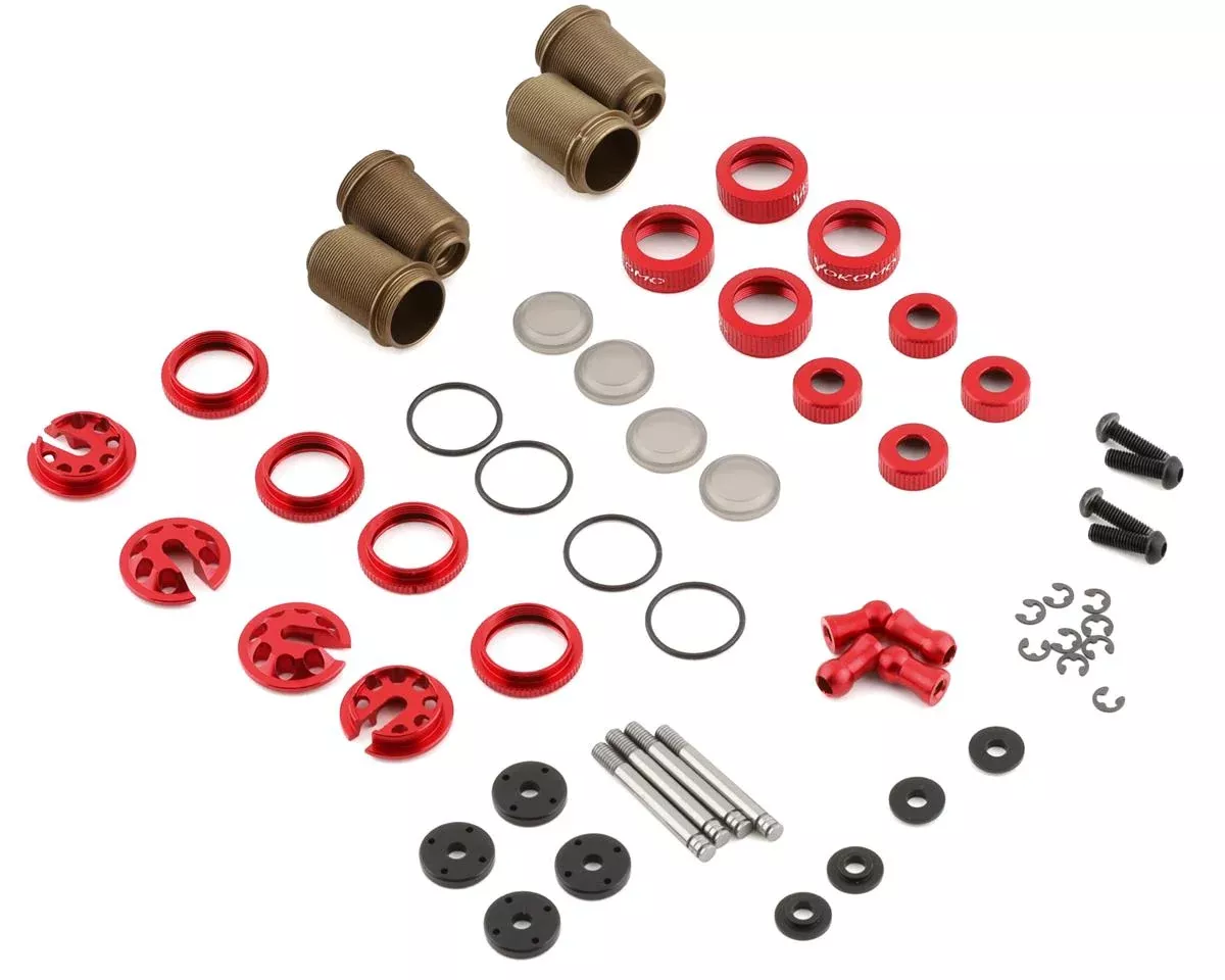 Yokomo YOKY2-SBBSRA YD-2 Super Low Friction Aluminum Big Bore Shock Set (Red)