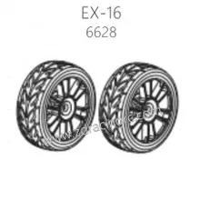 ZD Racing On-Raod Tires Gold Rim for EX16