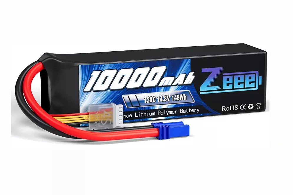 Zeee 4S Lipo Battery 10000mAh 14.8V 120C with EC5 Connector Soft Case